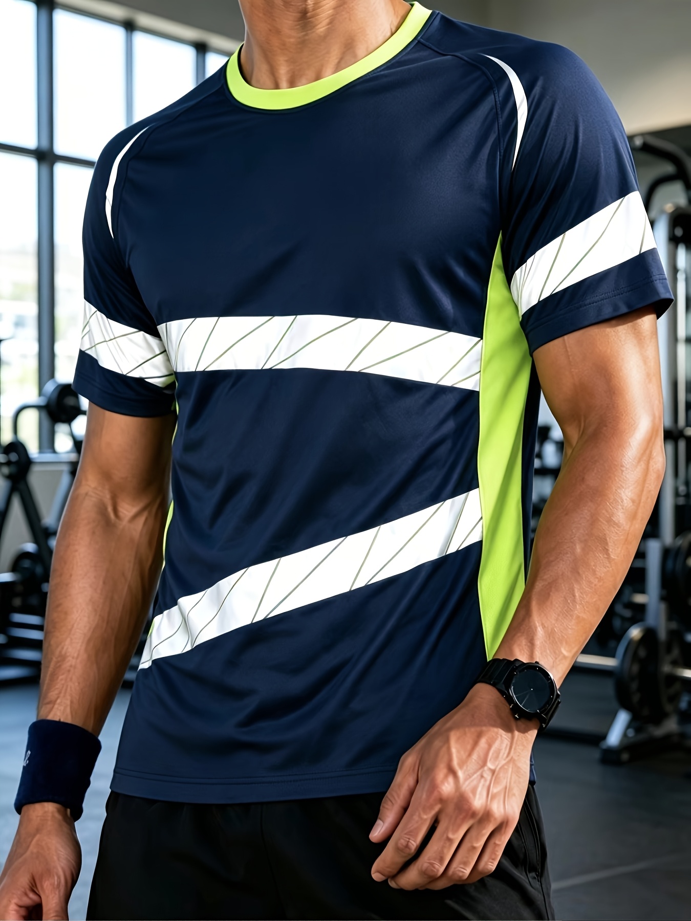 Men Sports Short Sleeve T-shir - T Shirt Tight Fit ulasan dan harga