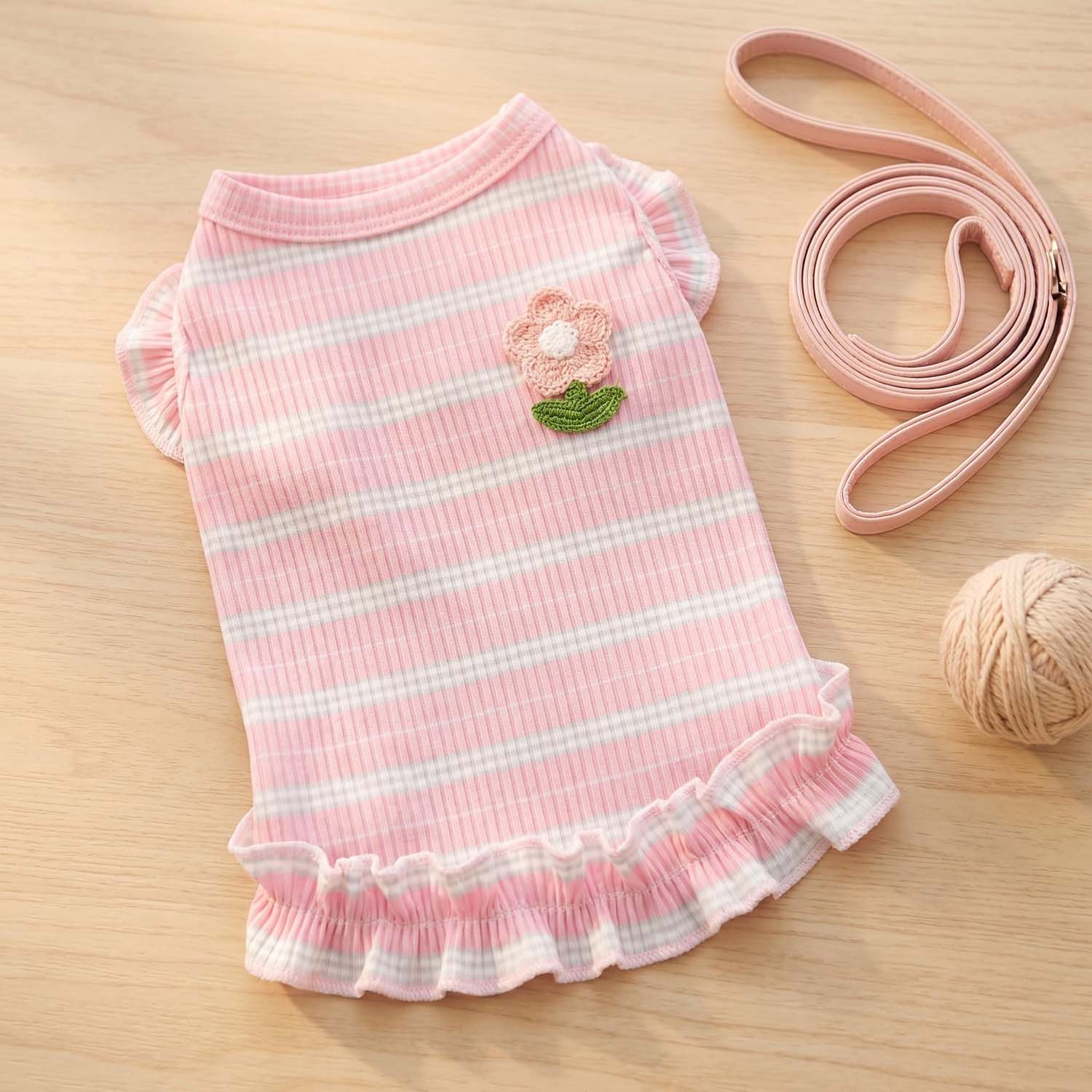 1PC Cute Ruffled Striped Summe - Tank Top Ribbed ulasan dan harga