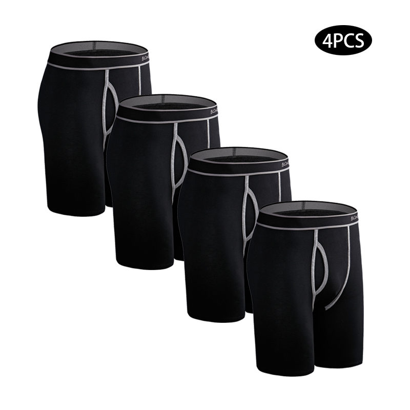 4pcs Long Cotton Underwear Man - Boxer Shorts Modal ulasan dan harga