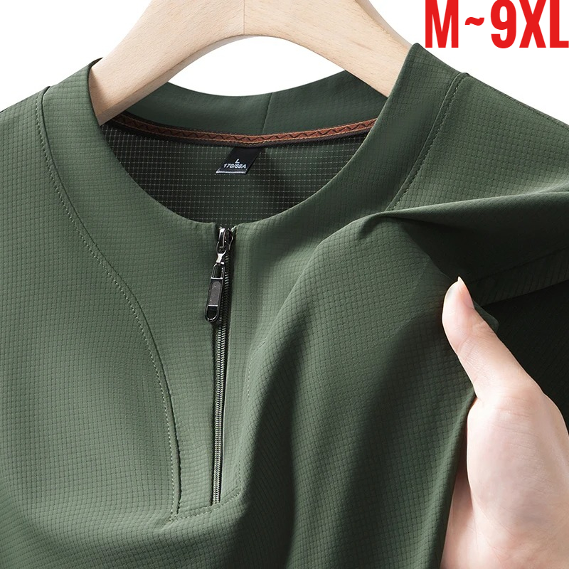 Big Size 9XL Men's Ice Silk He - T Shirt Tight Fit ulasan dan harga