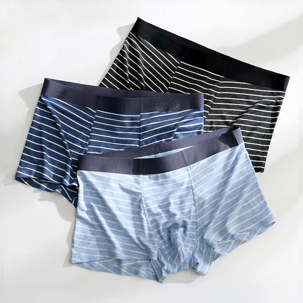 Men Soft Striped Boxers Underw - Boxer Shorts Modal ulasan dan harga