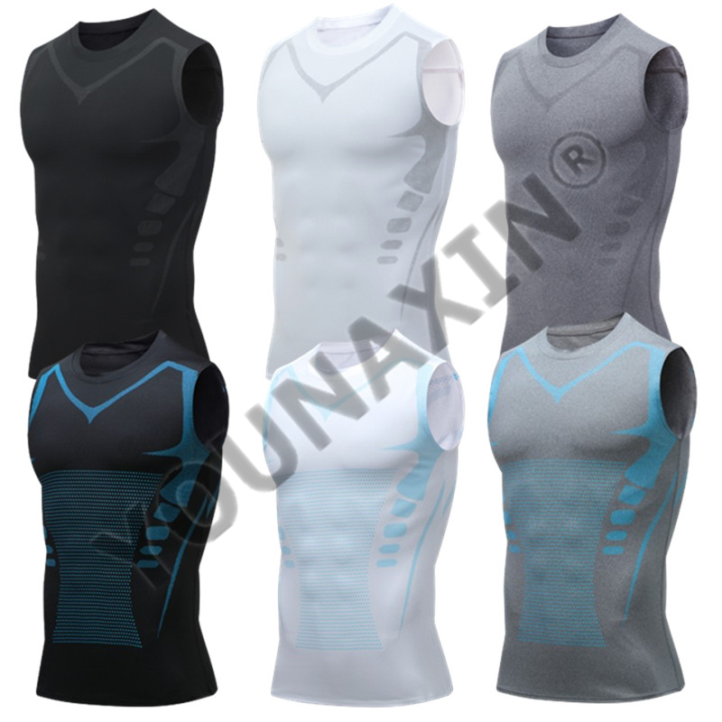 3 Pieces Men's Sleeveless T-Sh - T Shirt Tight Fit ulasan dan harga
