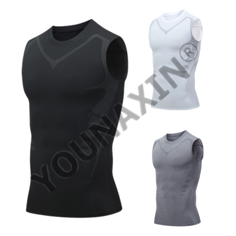 3 Pieces Men's Sleeveless T-Sh - T Shirt Tight Fit ulasan dan harga