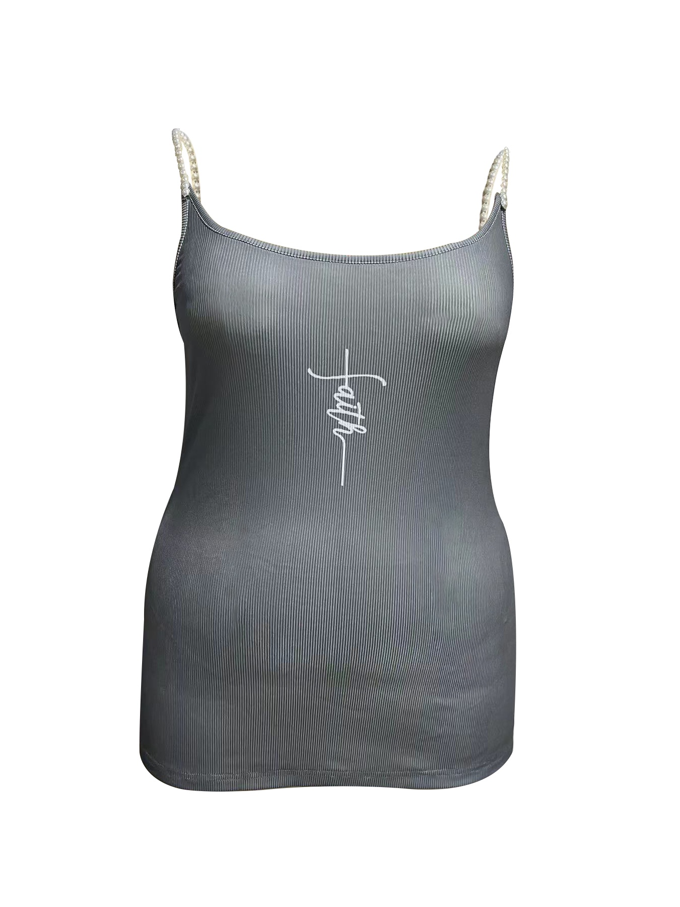 Plus Size Square Neck Pearl St - Tank Top Ribbed ulasan dan harga